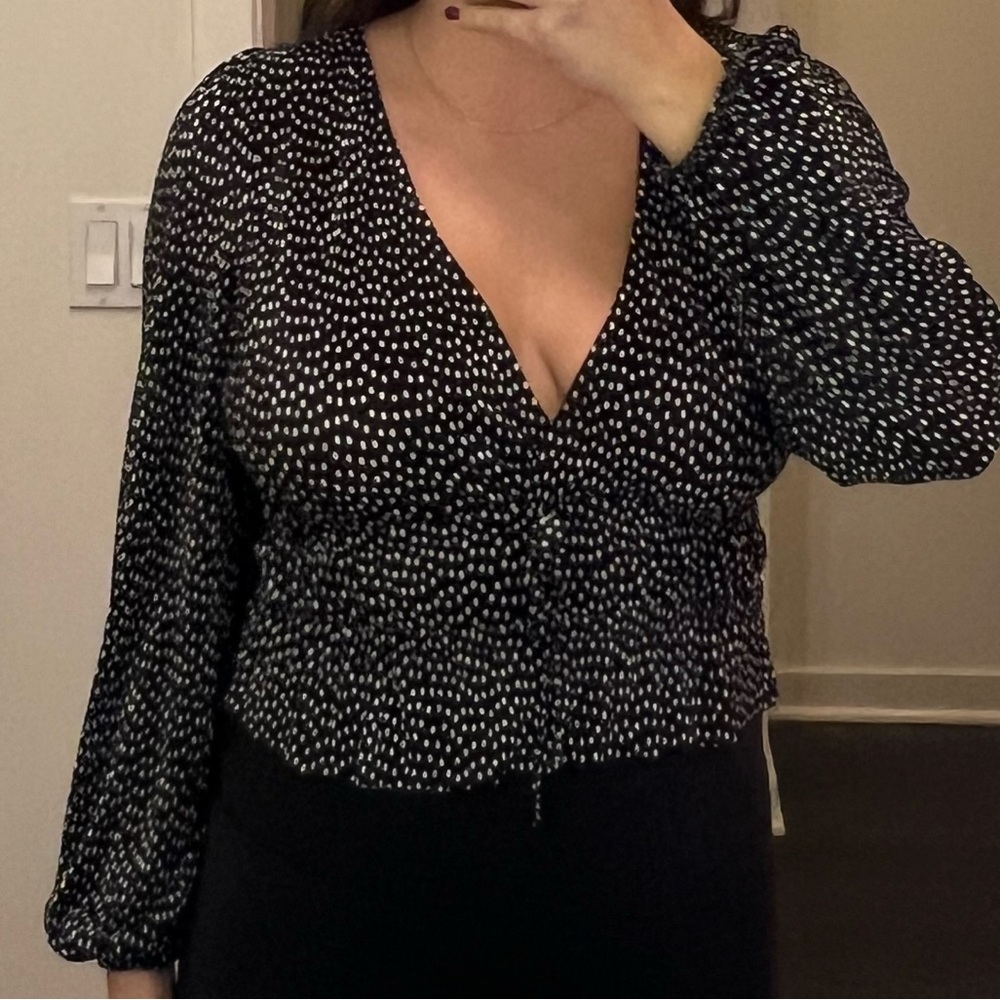 Polka dot blouse